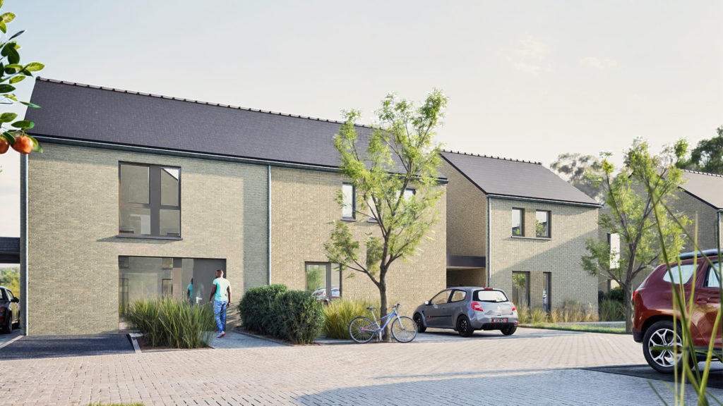 Maison contemporaine avec jardin privé à Lustin